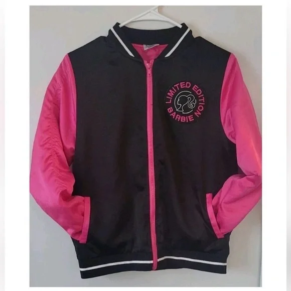 Barbie Kids Jacket - Black with Pink Accents - Picture 1 of 3